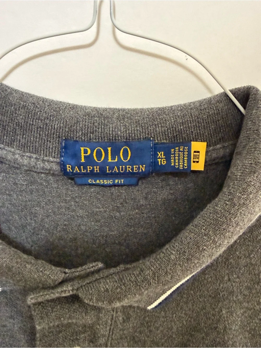 Polo by Ralph Lauren Men's Dark Gray Tipped Polo Shirt